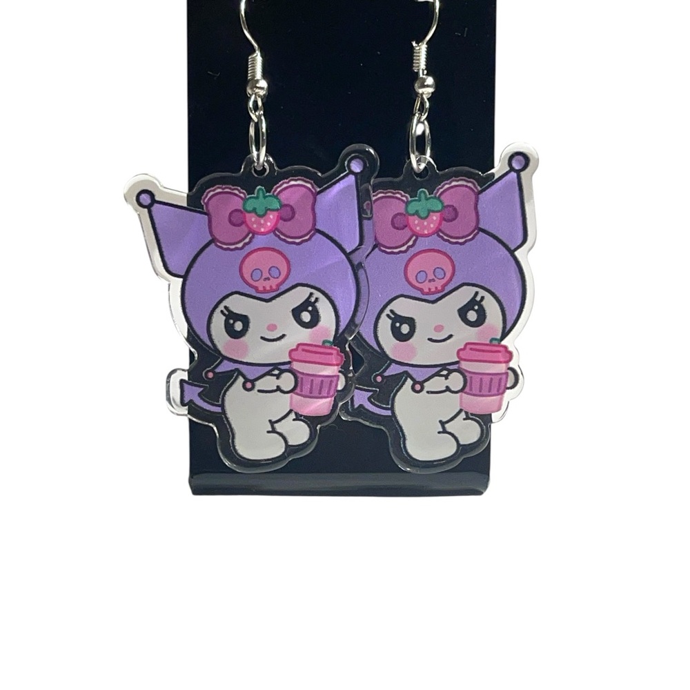 Kuromi Double Sided Acrylic Earrings